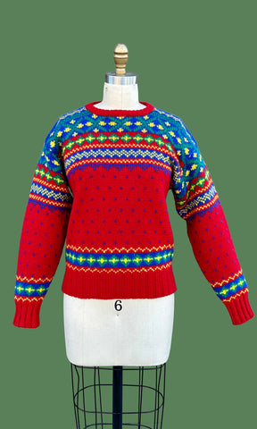 RALPH LAUREN POLO Vintage Wool 80s/90s Knit Sweater • Small