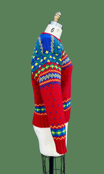 RALPH LAUREN POLO Vintage Wool 80s/90s Knit Sweater • Small