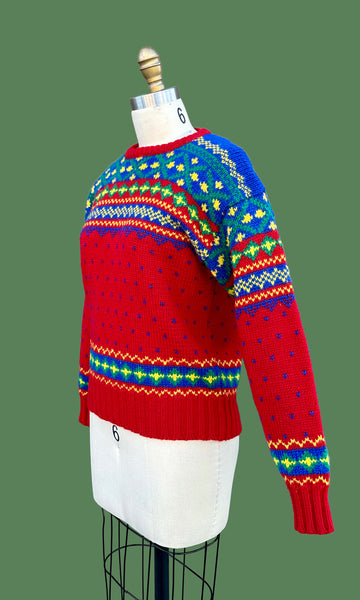 RALPH LAUREN POLO Vintage Wool 80s/90s Knit Sweater • Small