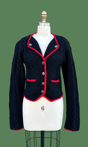 RALPH LAUREN Polo Vintage Wool 80s/90s Knit Cardigan • Small
