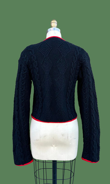 RALPH LAUREN Polo Vintage Wool 80s/90s Knit Cardigan • Small