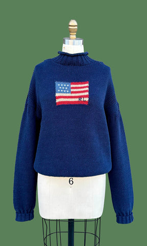 RALPH LAUREN Polo Sport Vintage 80s/90s Cable Knit Sweater • Medium