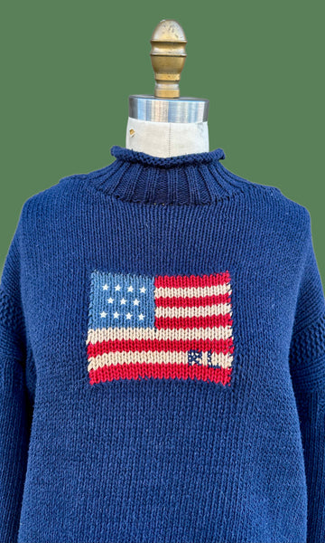 RALPH LAUREN Polo Sport Vintage 80s/90s Cable Knit Sweater • Medium