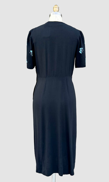 EISENBERG & SONS ORIGINAL Butterfly 40s Dress • Medium