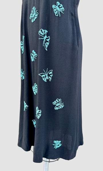 EISENBERG & SONS ORIGINAL Butterfly 40s Dress • Medium
