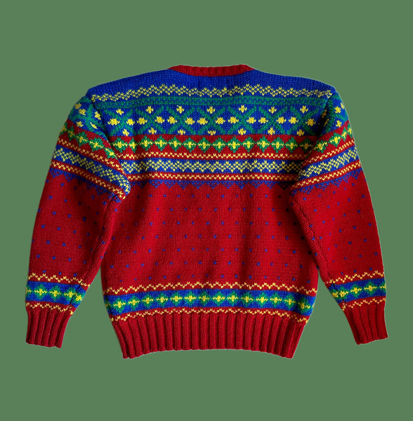 RALPH LAUREN POLO Vintage Wool 80s/90s Knit Sweater • Small