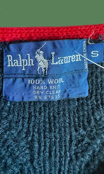 RALPH LAUREN Polo Vintage Wool 80s/90s Knit Cardigan • Small