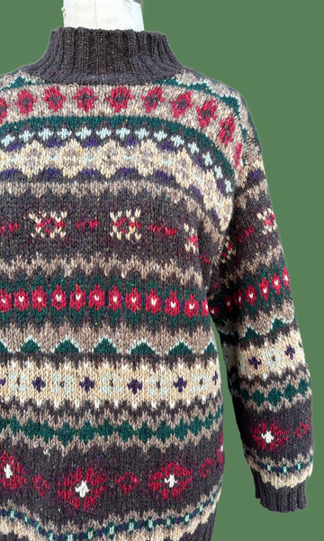 RALPH LAUREN Exclusive Hand Knit Vintage Y2K Knit Sweater • Petite Small