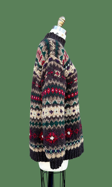 RALPH LAUREN Exclusive Hand Knit Vintage Y2K Knit Sweater • Petite Small