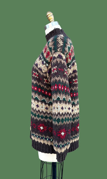 RALPH LAUREN Exclusive Hand Knit Vintage Y2K Knit Sweater • Petite Small