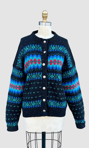 VINTAGE REI ALPS Wool 80s Knit Sweater • Large