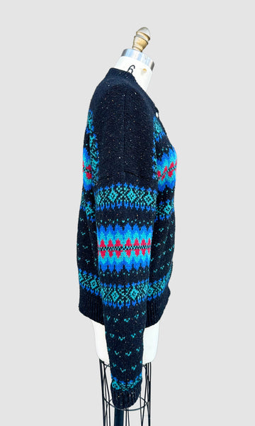VINTAGE REI ALPS Wool 80s Knit Sweater • Large