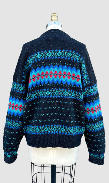 VINTAGE REI ALPS Wool 80s Knit Sweater • Large