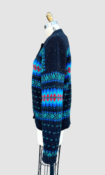 VINTAGE REI ALPS Wool 80s Knit Sweater • Large