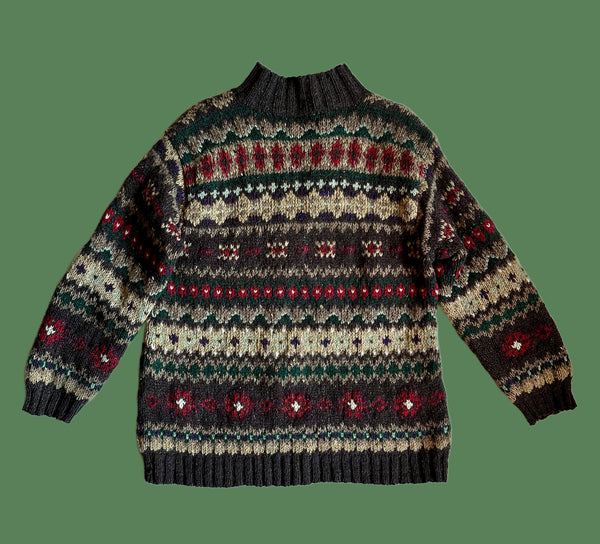 RALPH LAUREN Exclusive Hand Knit Vintage Y2K Knit Sweater • Petite Small