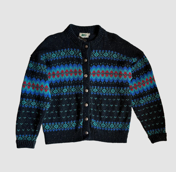 VINTAGE REI ALPS Wool 80s Knit Sweater • Large
