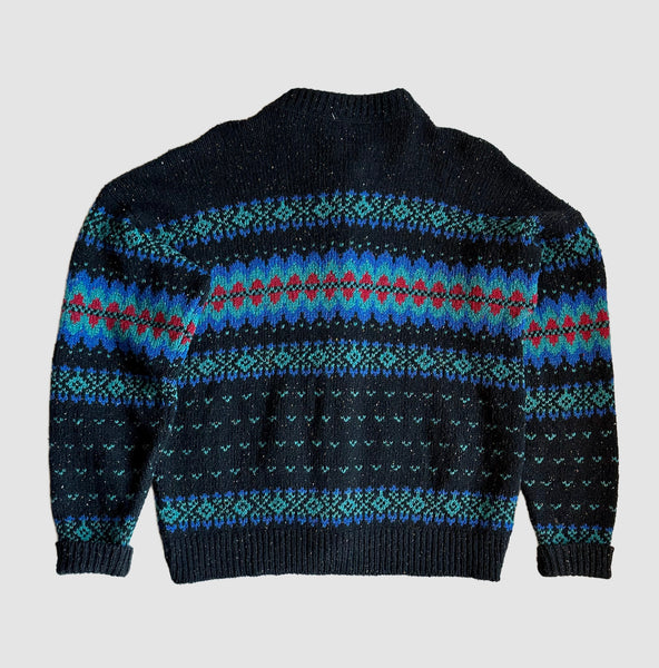 VINTAGE REI ALPS Wool 80s Knit Sweater • Large