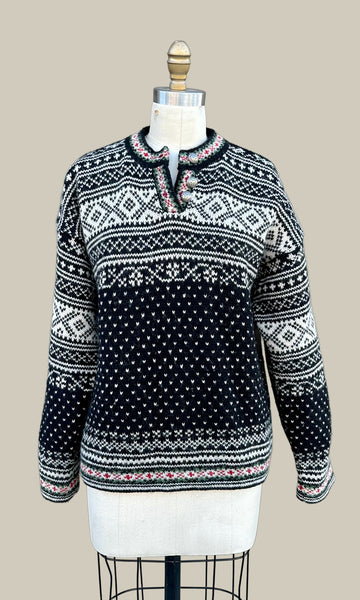 VINTAGE L.L. BEAN Wool 80s Pullover Sweater • Med. to Lg.