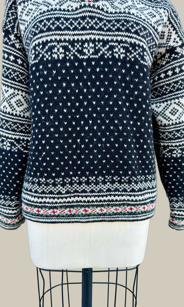 VINTAGE L.L. BEAN Wool 80s Pullover Sweater • Med. to Lg.