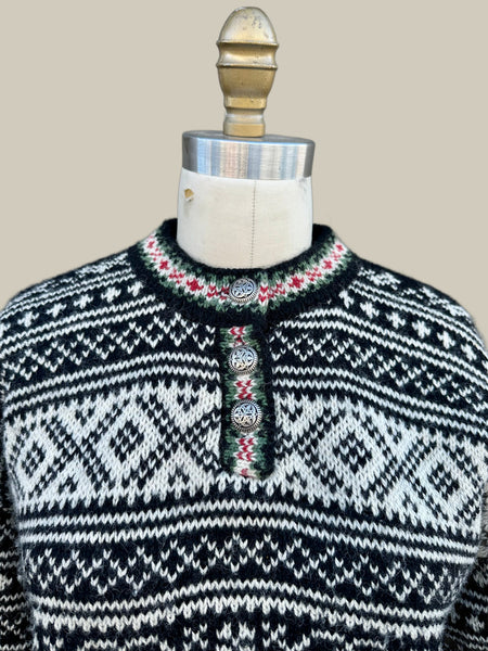 VINTAGE L.L. BEAN Wool 80s Pullover Sweater • Med. to Lg.