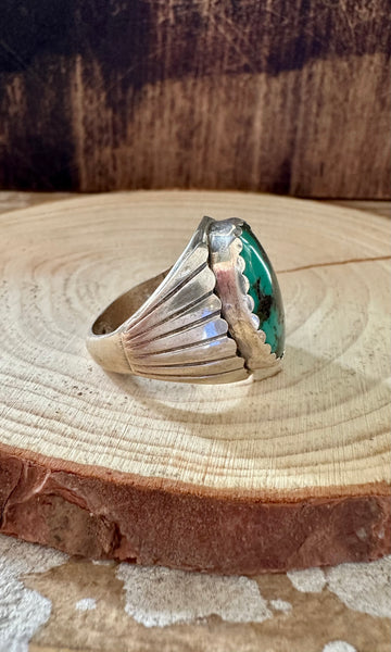 ALVERY SMITH TIBETAN Turquoise Ring • Size 12