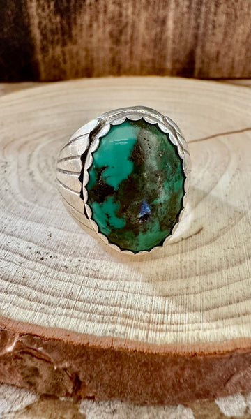 ALVERY SMITH TIBETAN Turquoise Ring • Size 12