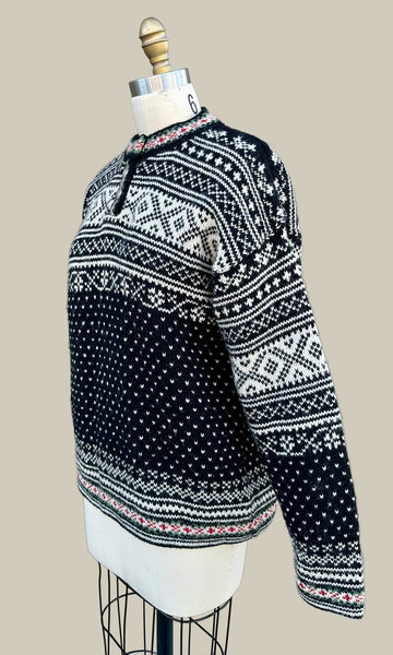 VINTAGE L.L. BEAN Wool 80s Pullover Sweater • Med. to Lg.