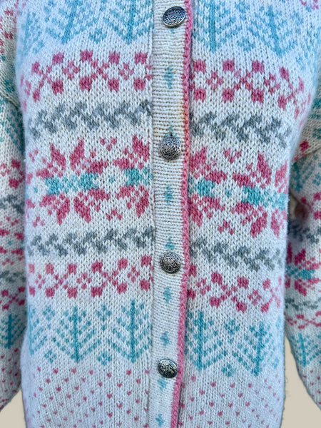VINTAGE L.L. BEAN 80s/90s Wool Pastel Sweater • Med. to Lg.