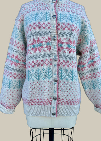 VINTAGE L.L. BEAN 80s/90s Wool Pastel Sweater • Med. to Lg.