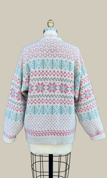 VINTAGE L.L. BEAN 80s/90s Wool Pastel Sweater • Med. to Lg.