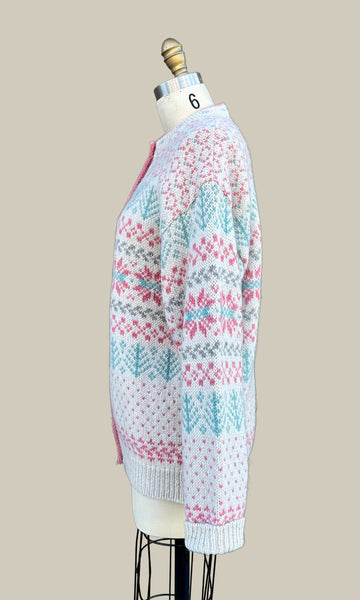 VINTAGE L.L. BEAN 80s/90s Wool Pastel Sweater • Med. to Lg.