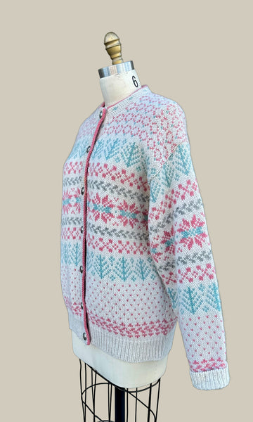 VINTAGE L.L. BEAN 80s/90s Wool Pastel Sweater • Med. to Lg.
