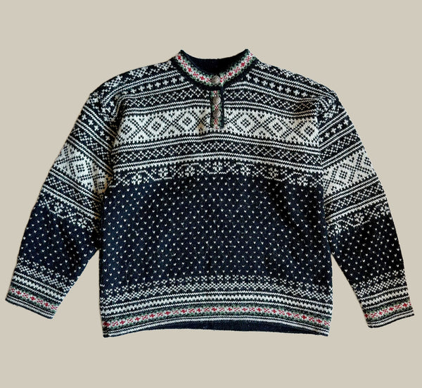 VINTAGE L.L. BEAN Wool 80s Pullover Sweater • Med. to Lg.
