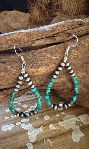 TURQUOISE TEARDROPS Sterling Silver Earrings