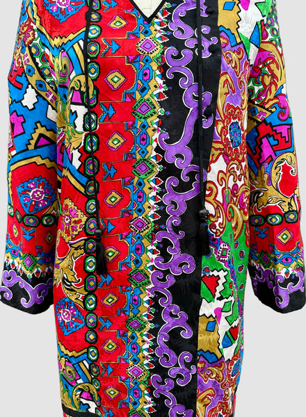 DIANE FRIES 80s/90s Vintage Silk Dress • Medium