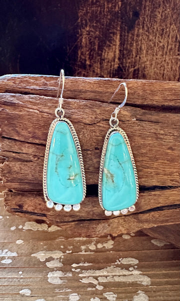 SLICE OF TURQUOISE Sterling Silver Earrings