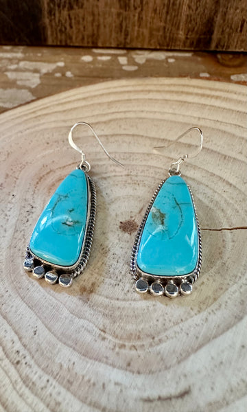 SLICE OF TURQUOISE Sterling Silver Earrings