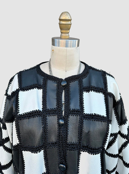 CHRISTINE PHILLIPE Vintage California 80s/90s Leather Jacket • Large