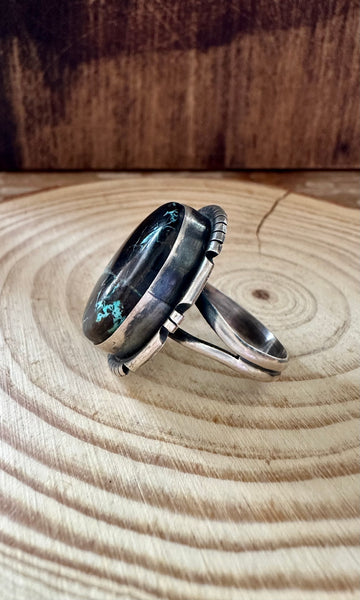 IN THE SHADOWS Sterling Silver and Turquoise Ring • Size 9