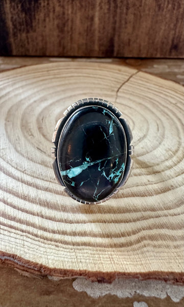 IN THE SHADOWS Sterling Silver and Turquoise Ring • Size 9