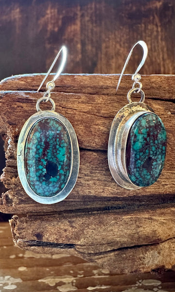 ELOUISE KE TURQUOISE Navajo Sterling Silver Earrings