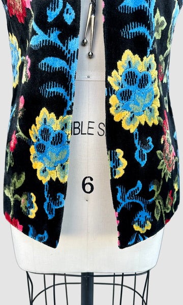 A. KALLINS 1960s Vintage Tapestry Vest • Sm. to Med.