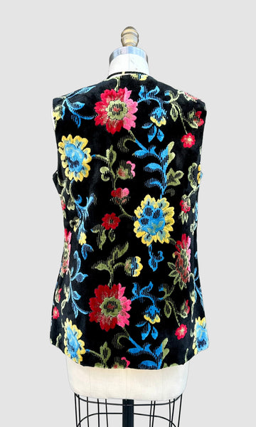 A. KALLINS 1960s Vintage Tapestry Vest • Sm. to Med.