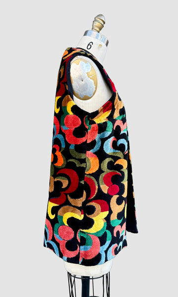 ALADDIN PSYCHEDELIC 60s/70s Vintage Tapestry Vest • Sm. to Med.
