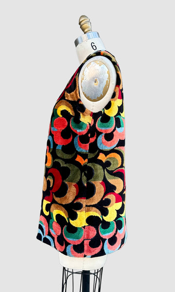 ALADDIN PSYCHEDELIC 60s/70s Vintage Tapestry Vest • Sm. to Med.