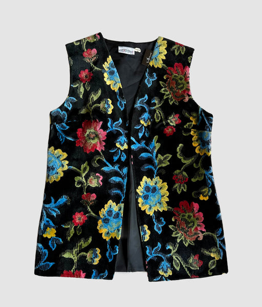 A. KALLINS 1960s Vintage Tapestry Vest • Sm. to Med.