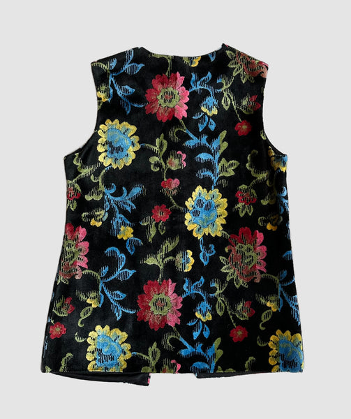 A. KALLINS 1960s Vintage Tapestry Vest • Sm. to Med.