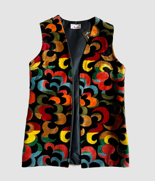 ALADDIN PSYCHEDELIC 60s/70s Vintage Tapestry Vest • Sm. to Med.