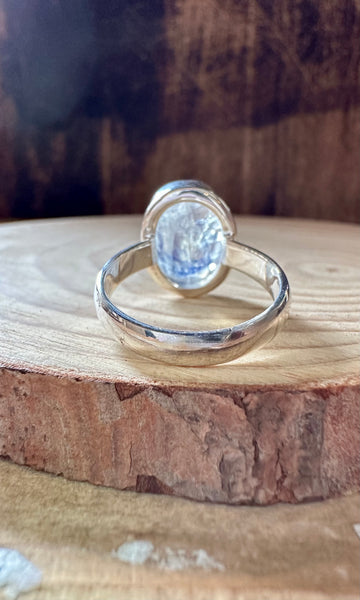 CLARITY MOONSTONE Sterling Silver Ring • Size 8