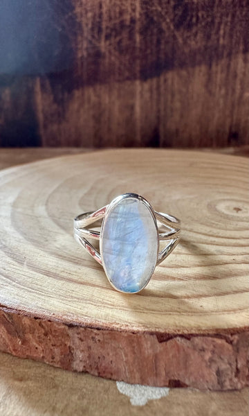 NARIA MOONSTONE Sterling Silver Ring • Size 11